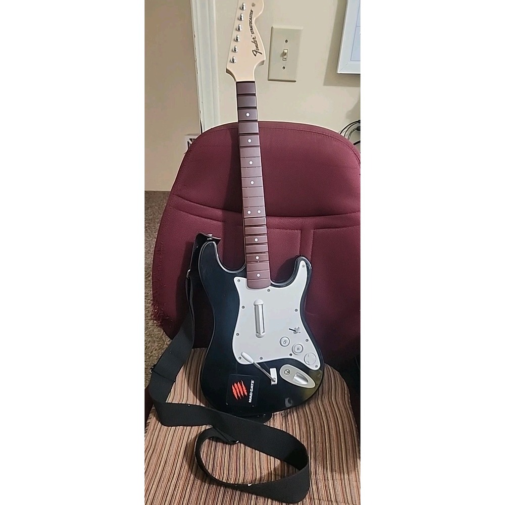 PS4 Rock Band Fender Stratocaster For XBox w/ STRAP No Dongle